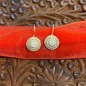 Pandora Gold and Silver Sparkling Earrings